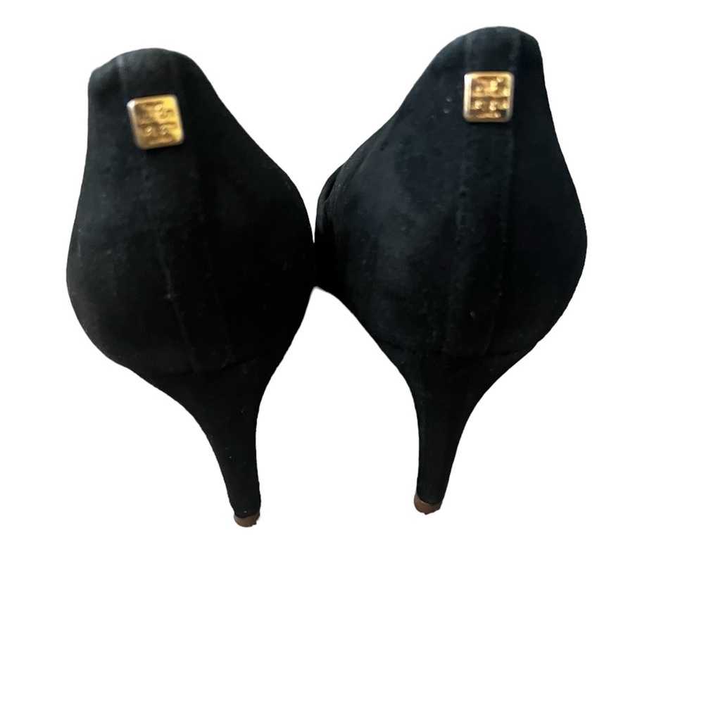 TORY BURCH Classic Suede Pumps Black Size 7.5 - Picture 8 of 11